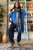  Big Softie Super Slant Knit Jumper Sapphire 